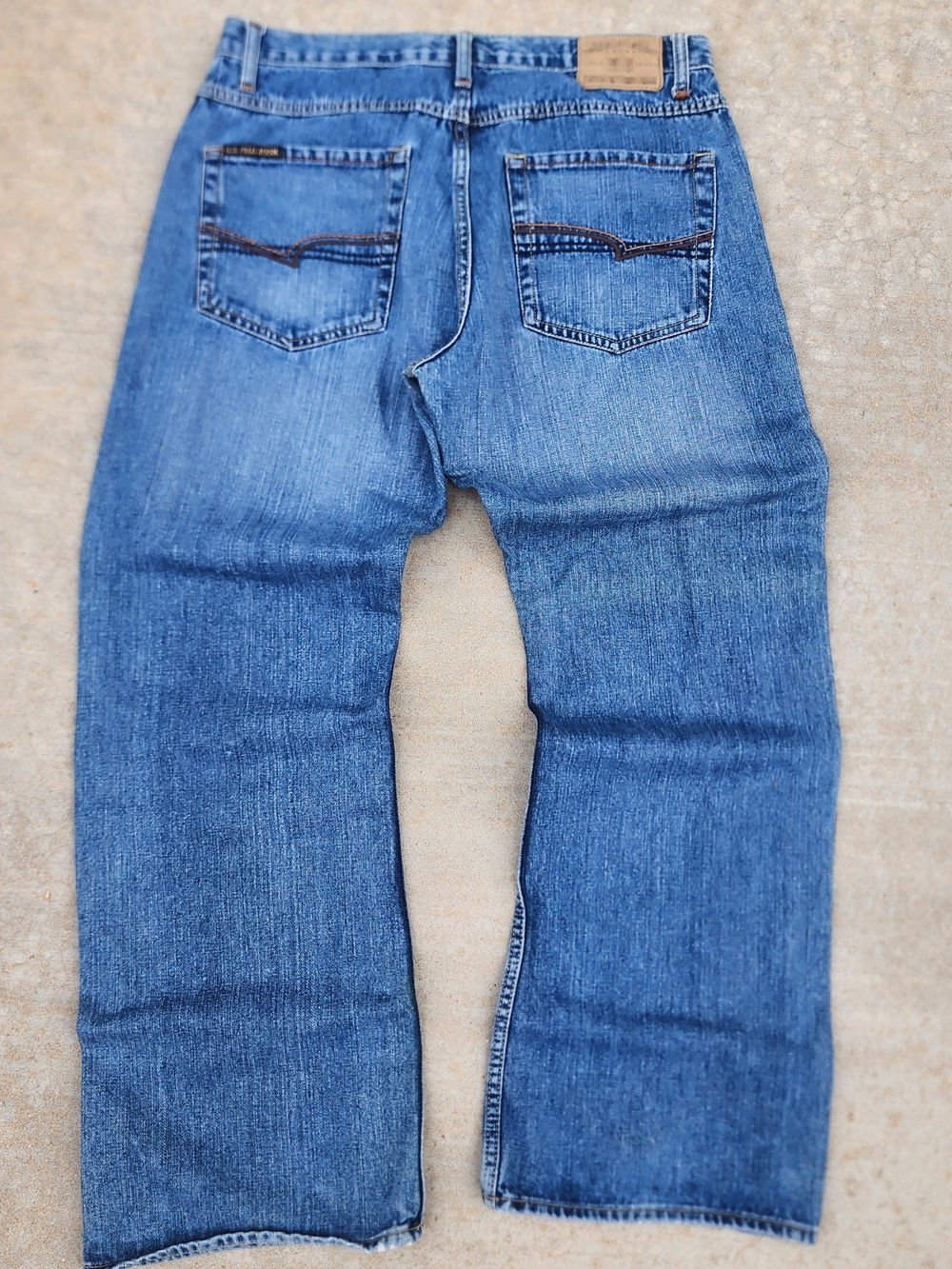 Vintage US Polo Assn Men's Blue Denim Loose Relaxed Fit Jeans, Sz W36 L32‎